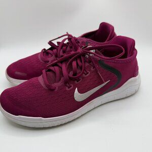 Nike Free RN 2018 Women's Size 8.5 Berry Low Top Lace Up Athletic Running Shoes